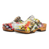 manu, clogs damen mit biegsamer nachhaltiger holzsohle, der bestseller, farbe: kaiser franz joseph (multicolor), holzclogs woody, woody schuhe, woody shoes, handgemachte holzschuhe aus österreich, kärnten
