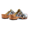 manu, clogs damen mit biegsamer nachhaltiger holzsohle, der bestseller, farbe: sex & rock'n'roll (multicolor), holzclogs woody, woody schuhe, woody shoes, handgemachte holzschuhe aus österreich, kärnten