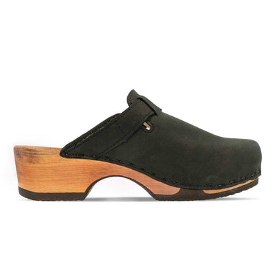 manu, clogs damen mit biegsamer nachhaltiger holzsohle, der bestseller, farbe: nero-schwarz, holzclogs woody, woody schuhe, woody shoes, handgemachte holzschuhe aus österreich, kärnten