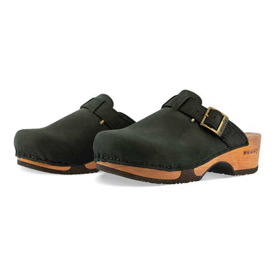 manu, clogs damen mit biegsamer nachhaltiger holzsohle, der bestseller, farbe: nero-schwarz, holzclogs woody, woody schuhe, woody shoes, handgemachte holzschuhe aus österreich, kärnten