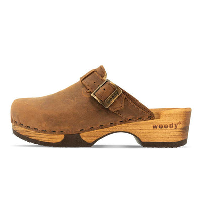 manu, clogs damen mit biegsamer nachhaltiger holzsohle, der bestseller, farbe: tabacco-braun, holzclogs woody, woody schuhe, woody shoes, handgemachte holzschuhe aus österreich, kärnten