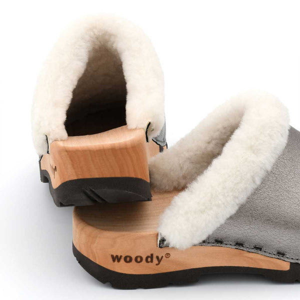Marie – Lined Women's Clog with flexible wooden sole
