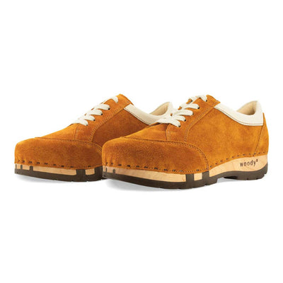 [Papaya] Clogs Damen Sneaker Mary Papaya Damenclogs Sneakers - mary-farbe: papaya (orange)-schwarz_sneaker-damen-woody leder clogs damen. holzclogs, holzschuhe bestellen.