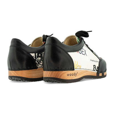 [Showtime] clogs damen sneaker mary woody holzschuhe. damen clogs, flexible, biegsame holzsohle. holzclogs, sneaker clogs damen, damen clogs mit fussbett. woody leder clogs damen. holzclogs, holzschuhe bestellen, farbe: showtime (by Vivienne Westwood)