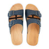 max, pantoletten clogs herren mit biegsamer nachhaltiger holzsohle, der bestseller, farbe: avion-blau, holzclogs woody, woody schuhe, woody shoes, handgemachte holzschuhe aus österreich, kärnten