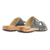 max, pantoletten clogs herren mit biegsamer nachhaltiger holzsohle, der bestseller, farbe: jeans-grau, holzclogs woody, woody schuhe, woody shoes, handgemachte holzschuhe aus österreich, kärnten