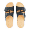 max, pantoletten clogs herren mit biegsamer nachhaltiger holzsohle, der bestseller, farbe: nero-schwarz, holzclogs woody, woody schuhe, woody shoes, handgemachte holzschuhe aus österreich, kärnten