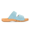 maxima, pantoletten clogs damen mit biegsamer nachhaltiger holzsohle, der bestseller, farbe: baby blue (hellblau), holzclogs woody, woody schuhe, woody shoes, handgemachte holzschuhe aus österreich, kärnten