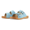 maxima, pantoletten clogs damen mit biegsamer nachhaltiger holzsohle, der bestseller, farbe: baby blue (hellblau), holzclogs woody, woody schuhe, woody shoes, handgemachte holzschuhe aus österreich, kärnten