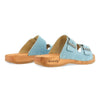 maxima, pantoletten clogs damen mit biegsamer nachhaltiger holzsohle, der bestseller, farbe: baby blue (hellblau), holzclogs woody, woody schuhe, woody shoes, handgemachte holzschuhe aus österreich, kärnten