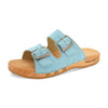 maxima, pantoletten clogs damen mit biegsamer nachhaltiger holzsohle, der bestseller, farbe: baby blue (hellblau), holzclogs woody, woody schuhe, woody shoes, handgemachte holzschuhe aus österreich, kärnten