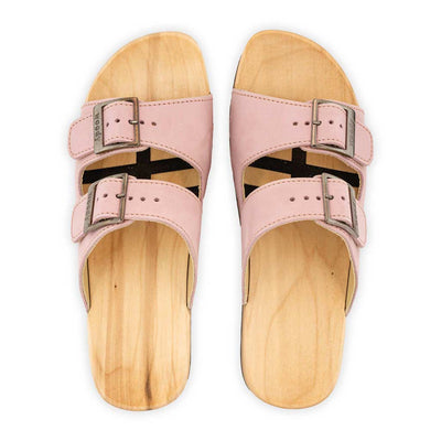 maxima, pantoletten clogs damen mit biegsamer nachhaltiger holzsohle, der bestseller, farbe: confeto, holzclogs woody, woody schuhe, woody shoes, handgemachte holzschuhe aus österreich, kärnten