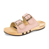 maxima, pantoletten clogs damen mit biegsamer nachhaltiger holzsohle, der bestseller, farbe: confeto, holzclogs woody, woody schuhe, woody shoes, handgemachte holzschuhe aus österreich, kärnten