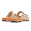 maxima, pantoletten clogs damen mit biegsamer nachhaltiger holzsohle, der bestseller, farbe: creme, holzclogs woody, woody schuhe, woody shoes, handgemachte holzschuhe aus österreich, kärnten