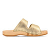 maxima, pantoletten clogs damen mit biegsamer nachhaltiger holzsohle, der bestseller, farbe: gold, holzclogs woody, woody schuhe, woody shoes, handgemachte holzschuhe aus österreich, kärnten