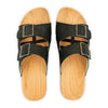 maxima, pantoletten clogs damen mit biegsamer nachhaltiger holzsohle, der bestseller, farbe: nero, holzclogs woody, woody schuhe, woody shoes, handgemachte holzschuhe aus österreich, kärnten