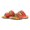 maxima, pantoletten clogs damen mit biegsamer nachhaltiger holzsohle, der bestseller, farbe: rosso, holzclogs woody, woody schuhe, woody shoes, handgemachte holzschuhe aus österreich, kärnten