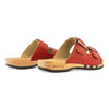 maxima, pantoletten clogs damen mit biegsamer nachhaltiger holzsohle, der bestseller, farbe: rosso, holzclogs woody, woody schuhe, woody shoes, handgemachte holzschuhe aus österreich, kärnten
