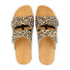 maxima, pantoletten clogs damen mit biegsamer nachhaltiger holzsohle, der bestseller, farbe: wildcat (animal print), holzclogs woody, woody schuhe, woody shoes, handgemachte holzschuhe aus österreich, kärnten