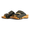 melanie, pantoletten clogs damen mit biegsamer nachhaltiger holzsohle, der bestseller, farbe: schwarz, holzclogs woody, woody schuhe, woody shoes, handgemachte holzschuhe aus österreich, kärnten