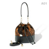 [A01] Mia - kleine, praktische Handtasche aus Fell Natur und Schwarzem Leder