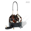 [A01] Mia - kleine, praktische Handtasche aus Fell Natur und Schwarzem Leder