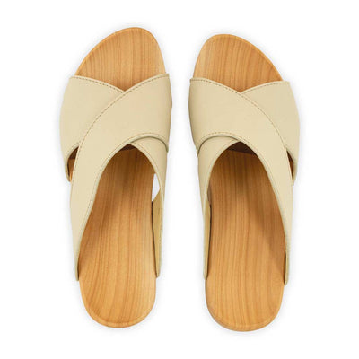 Mila Damen Clog Pantolette woody®