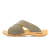 modell-mila-farbe: sand_clogs pantoletten damen mit biegsamer nachhaltiger weidenholzsohle, holzclogs woody, woody schuhe, woody shoes, handgemachte holzschuhe aus österreich, kärnten