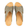 modell-mila-farbe: sand_clogs pantoletten damen mit biegsamer nachhaltiger weidenholzsohle, holzclogs woody, woody schuhe, woody shoes, handgemachte holzschuhe aus österreich, kärnten