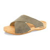 modell-mila-farbe: sand_clogs pantoletten damen mit biegsamer nachhaltiger weidenholzsohle, holzclogs woody, woody schuhe, woody shoes, handgemachte holzschuhe aus österreich, kärnten
