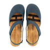 nicole, sandalen clogs damen mit biegsamer nachhaltiger holzsohle, der bestseller, holzclogs woody, woody schuhe, woody shoes, handgemachte holzschuhe aus österreich, kärnten, farbe: avion (dunkelblau)