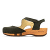 nicole, sandalen clogs damen mit biegsamer nachhaltiger holzsohle, der bestseller, farbe: nero-schwarz, holzclogs woody, woody schuhe, woody shoes, handgemachte holzschuhe aus österreich, kärnten