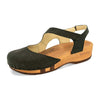 nicole, sandalen clogs damen mit biegsamer nachhaltiger holzsohle, der bestseller, farbe: nero-schwarz, holzclogs woody, woody schuhe, woody shoes, handgemachte holzschuhe aus österreich, kärnten