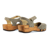 nicole, sandalen clogs damen mit biegsamer nachhaltiger holzsohle, der bestseller, holzclogs woody, woody schuhe, woody shoes, handgemachte holzschuhe aus österreich, kärnten, farbe: sand