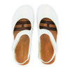 nicole, sandalen clogs damen mit biegsamer nachhaltiger holzsohle, der bestseller, farbe: weiss, holzclogs woody, woody schuhe, woody shoes, handgemachte holzschuhe aus österreich, kärnten