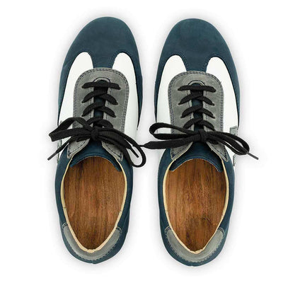 niki, sneakers clogs herren mit biegsamer nachhaltiger holzsohle, der bestseller, farbe: avion-jeans alias blau-grau, holzclogs woody, woody schuhe, woody shoes, handgemachte holzschuhe aus österreich, kärnten