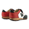 niki, sneakers clogs herren mit biegsamer nachhaltiger holzsohle, der bestseller, farbe: nero-rosso alias schwarz-rot, holzclogs woody, woody schuhe, woody shoes, handgemachte holzschuhe aus österreich, kärnten