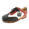 niki, sneakers clogs herren mit biegsamer nachhaltiger holzsohle, der bestseller, farbe: nero-rosso alias schwarz-rot, holzclogs woody, woody schuhe, woody shoes, handgemachte holzschuhe aus österreich, kärnten