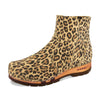 [Wildcat] olga, clog stiefelette damen mit biegsamer nachhaltiger holzsohle, holzclogs woody, woody schuhe, woody shoes, handgemachte holzschuhe aus österreich, kärnten, farbe: wildcat (animal print)