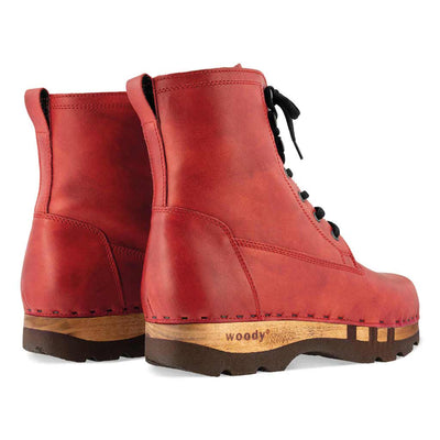 [Rosso] PASCAL-clog-boots-stiefel-herren-mit-biegsamer-nachhaltiger-holzsohle-holzclogs-woody-schuhe-woody shoes-handgemachte-holzschuhe-aus-österreich-kärnten, farbe: rosso (rot)