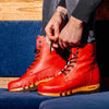 [Rosso] PASCAL-clog-boots-stiefel-herren-mit-biegsamer-nachhaltiger-holzsohle-holzclogs-woody-schuhe-woody shoes-handgemachte-holzschuhe-aus-österreich-kärnten, farbe: rosso (rot)