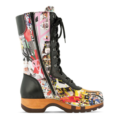 Ramona von woody Schuhe. Damen Stiefel mit hohem Schaft bestellen. Holzclog Stiefel. Holzstiefel. Stiefel für Damen handgemacht. Handgemachte Stiefel kaufen., farbe: nero (schwarz)Ramona von woody Schuhe. Damen Stiefel mit hohem Schaft bestellen. Holzclog Stiefel. Holzstiefel. Stiefel für Damen handgemacht. Handgemachte Stiefel kaufen., farbe: kaiser franz joseph design (multicolor)