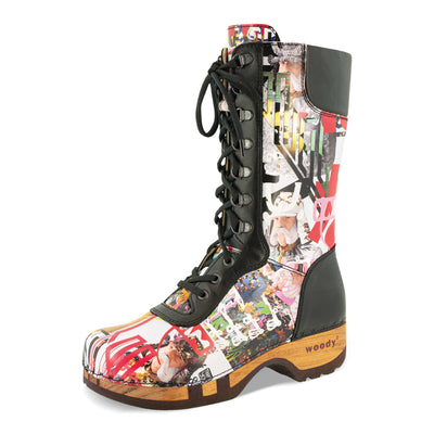 Ramona von woody Schuhe. Damen Stiefel mit hohem Schaft bestellen. Holzclog Stiefel. Holzstiefel. Stiefel für Damen handgemacht. Handgemachte Stiefel kaufen., farbe: nero (schwarz)Ramona von woody Schuhe. Damen Stiefel mit hohem Schaft bestellen. Holzclog Stiefel. Holzstiefel. Stiefel für Damen handgemacht. Handgemachte Stiefel kaufen., farbe: kaiser franz joseph design (multicolor)