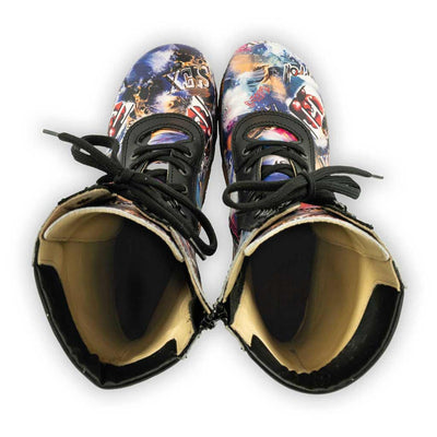 [Sex & Rock'n'Roll] Kaiser Franz Joseph] Heike, clog lammfell gefütterter clog stiefel damen mit biegsamer nachhaltiger holzsohle, farbe: sex & rock'n'roll (multicolor), holzclogs woody, woody schuhe, woody shoes, handgemachte holzschuhe aus österreich, kärnten