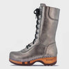 [Titan] Ramona von woody Schuhe. Damen Stiefel mit hohem Schaft bestellen. Holzclog Stiefel. Holzstiefel. Stiefel für Damen handgemacht. Handgemachte Stiefel kaufen., farbe: titan
