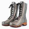 [Titan] Ramona von woody Schuhe. Damen Stiefel mit hohem Schaft bestellen. Holzclog Stiefel. Holzstiefel. Stiefel für Damen handgemacht. Handgemachte Stiefel kaufen., farbe: titan
