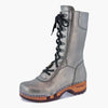 [Titan] Ramona von woody Schuhe. Damen Stiefel mit hohem Schaft bestellen. Holzclog Stiefel. Holzstiefel. Stiefel für Damen handgemacht. Handgemachte Stiefel kaufen., farbe: titan