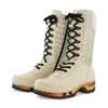 clogs damen ramona fell, farbe: creme-cocco silver. stiefel, winterclog, winterclogs. damenstiefel clogs weiss. damen fellschuhe bestellen, fellclogs, weisse fellstiefel mit holzschuhe, holzclogs fell kaufen.