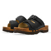 roman, pantoletten clogs herren mit biegsamer nachhaltiger holzsohle, farbe: schwarz, holzclogs woody, woody schuhe, woody shoes, handgemachte holzschuhe aus österreich, kärnten