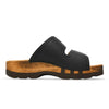 roman, pantoletten clogs herren mit biegsamer nachhaltiger holzsohle, farbe: schwarz, holzclogs woody, woody schuhe, woody shoes, handgemachte holzschuhe aus österreich, kärnten